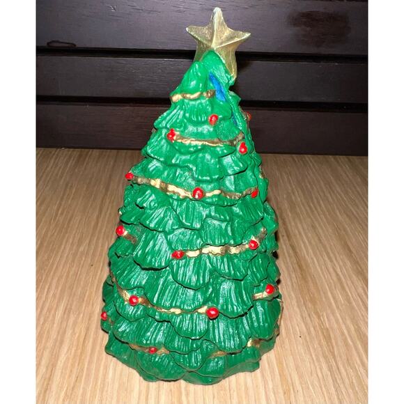 Vintage Christmas Tree Creche Made In Thailand Hinged Tree With Creche Inside - Picture 3 of 8